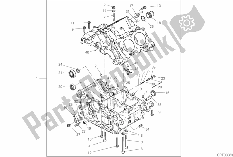 All parts for the 09a - Half-crankcases Pair of the Ducati Streetfighter V4 S Thailand 1103 2020